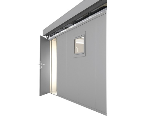 Přídavné dveře 95 x 200 cm levé pro zahradní domky Biohort CasaNova stříbrné metalické-0