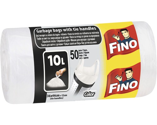 Pytle na odpadky FINO 10 l / 50 ks, bílé
