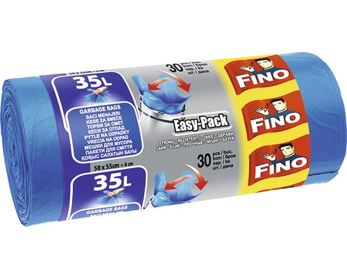 Pytle na odpadky Easy pack FINO, 35 l / 30 ks, modré