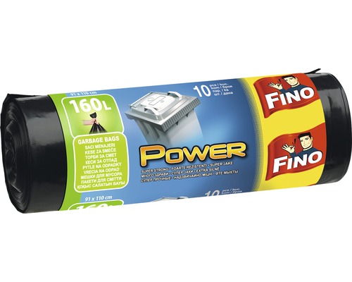 Pytle na odpadky FINO LDPE, 160 l / 10 ks, černé