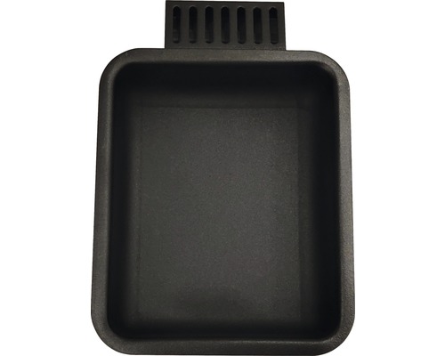 Černá rostlinná miska s rukojetí pro zahradu