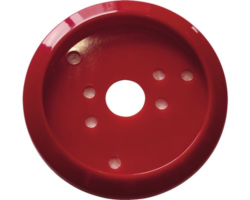 Červená řemenice s několika otvory