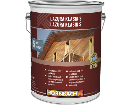 Lazura na dřevo Hornbach Klasik S týk 5 + 1 l