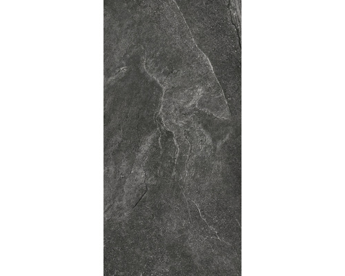 Tmavě šedá podlahová dlaždice s kamenným vzhledem