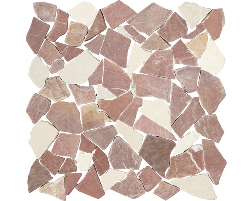 Mramorová mozaika z přírodního kamene Biancone & Rosso Verona 30,5x30,5cm
