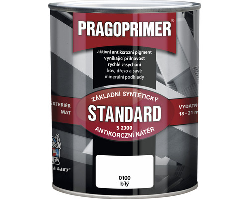 Barva na kov PRAGOPRIMER S2000 0,6L bílá 0100 Barva na kov PRAGOPRIMER S2000 0,6L bílá 0100