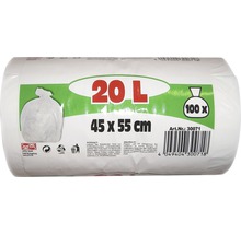 Role sáčků na odpadky se 100 kusy, objem 20 litrů a rozměry 45 x 55 cm