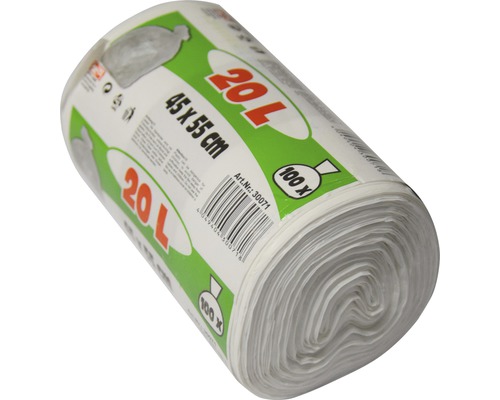 Role pytlů na odpadky, objem 20 litrů, 45 x 55 centimetrů, 100 kusů