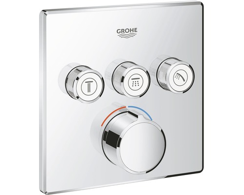 Logo Grohe Sprchová armatura se třemi knoflíky pro ovládání teploty a typu proudu