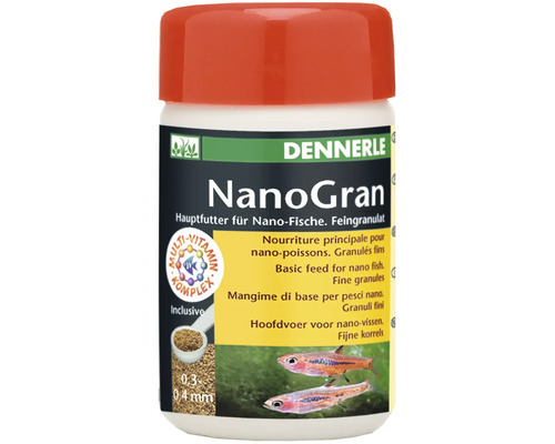 Krmivo pro ryby, granulované Nano krmivo NanoGran, 100 ml Dennerle NanoGran základní krmivo pro nano ryby, jemné granule