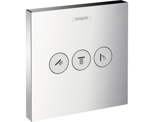 Logo Hansgrohe, čtvercový ovládací panel se symboly funkce sprchy