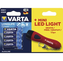 Balení baterií Varta Longlife Power s mini LED světlem