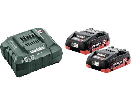 Sada akumulátorů Metabo 18V LiHD (4,0 Ah) akumulátory + nabíječka Sada akumulátorů Metabo 18V LiHD (4,0 Ah) akumulátory + nabíječka
