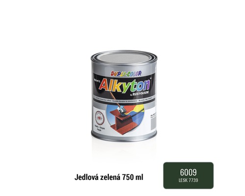 Samozákladová barva na rez i dřevo lesklá Alkyton 0,75 l zelená RAL6009