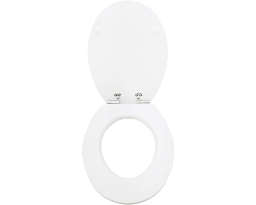 Plastové záchodové sedátko s víkem, otevřené