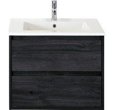 Koupelnový nábytkový set Sanox Porto barva čela black oak ŠxVxH 71 x 57 x 51 cm s keramickým umyvadlem