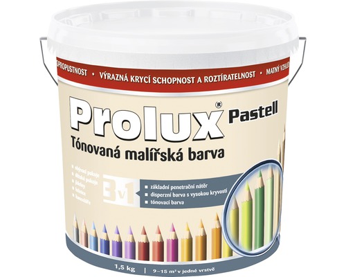 Barva na zeď Prolux Pastell 0217 světle béžová 1,5 kg Kbelík tónované disperzní barvy Prolux