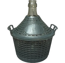 Skleněný demižon s plastovým košem, pět litrů