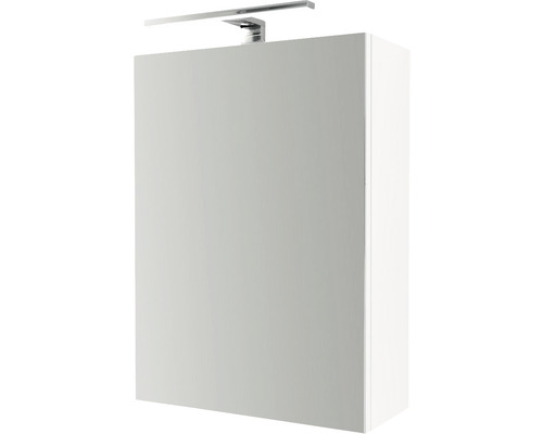 Bílá zrcadlová skříňka s osvětlením do koupelny