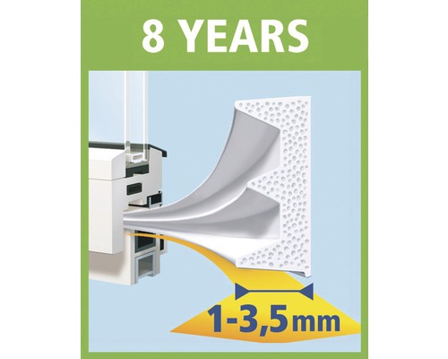 Těsnění oken s šířkou mezery 1 až 3,5 milimetru a zárukou 8 let