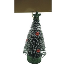 Dekorativní miniaturní vánoční stromek s hvězdou a ozdobami