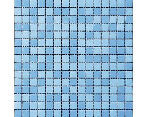 Skleněná mozaika mix světle modrá a modrá 30,5 x 32,5 cm