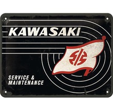 Plechová cedule Kawasaki Servis -15x20 cm-thumb-1