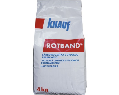 Knauf Rotband sádrová omítka s vysokou přilnavostí, 4 kg balení Knauf Rotband sádrová omítka s vysokou přilnavostí, 4 kg balení