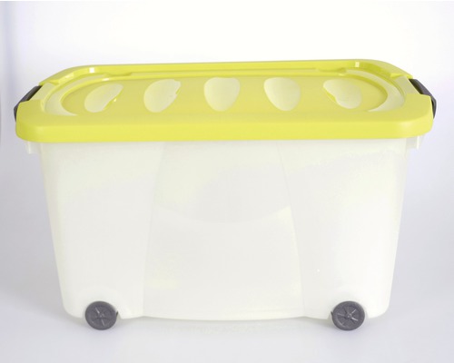Plastový úložný box s kolečky a víkem