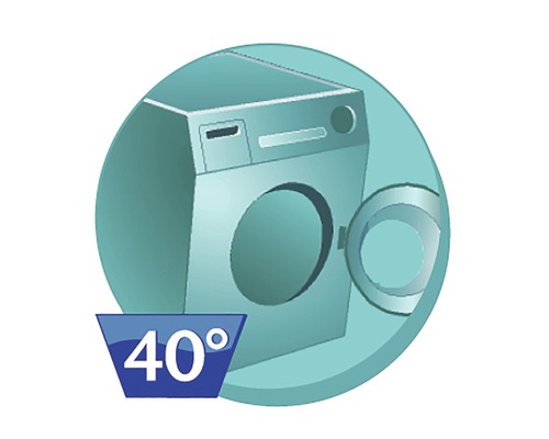 Symbol pračky na 40 stupňů