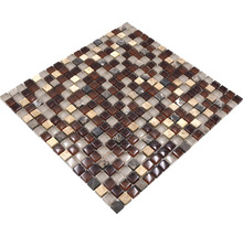 Skleněná mozaika s přírodním kamenem XCM M870 1,5x1,5 cm-thumb-3