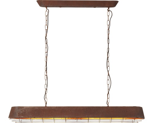 Závěsné svítidlo v industriálním stylu s řetízkovým zavěšením a kovovým pouzdrem