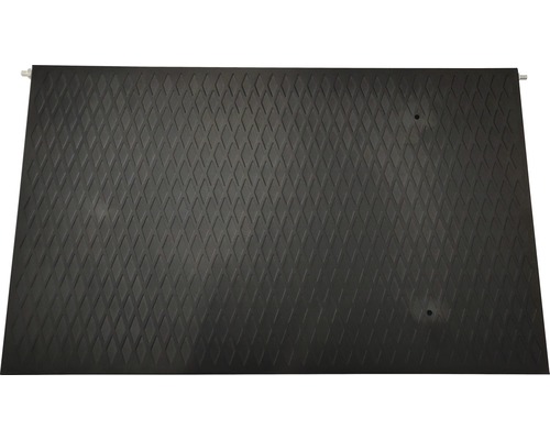Černá gumová rohož s kosočtvercovým vzorem