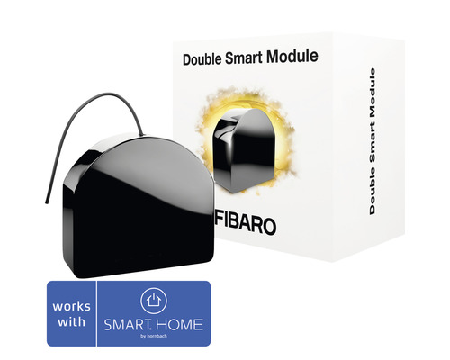 Spínací dvojitý relé modul Fibaro FGS-224 9,5A Z-Wave Plus kompatibilní se SMART HOME by hornbach