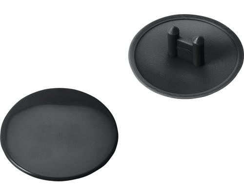 Krytka pro excentr 25 mm, černá, plast, 100 kusů