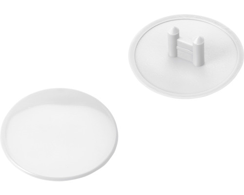 Krytka pro excentr 25 mm, bílá, plast, 100 kusů