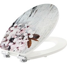 Toaletní sedátko s květinovým dekorem