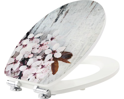 Toaletní sedátko s květinovým dekorem