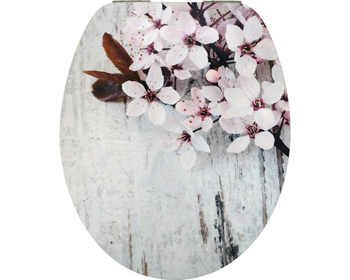 Záchodové prkénko s květinovým vzorem