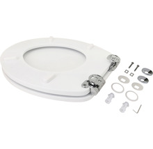 Toaletní sedátko s upevňovacím materiálem