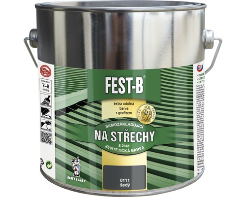 Barva na střechy a kov FEST-B S2141-0111 2v1 šedý 2,5 kg