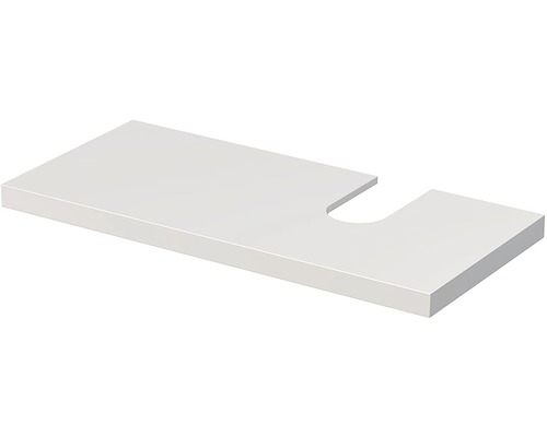 Deska pod umyvadlo Intedoor Landau barva 01 bílá 110 cm s otvorem vpravo pro umyvadlo Makira