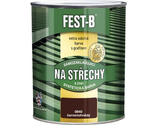 Barva na střechy a kov FEST-B S2141-0840 2v1 červenohnědý 0,8 kg