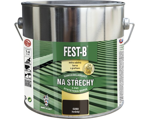 Barva na střechy a kov FEST-B S2141-0280 2v1 hnědý 2,5 kg