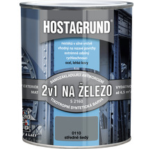 Barva na kov Hostagrund 2v1 S2160 základní i vrchní 0110 středně šedá 0,6 l