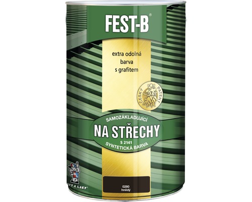 Barva na střechy a kov FEST-B S2141-0280 2v1 hnědý 5 kg Plechovka barvy Fest-B střešní barva