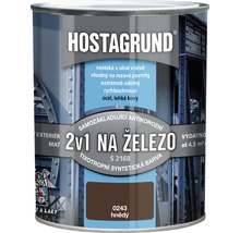 Barva na kov Hostagrund 2v1 S2160 základní i vrchní 0243 hnědá 0,6 l