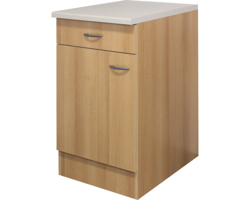 Kuchyňská skříňka spodní s dvířky Flex Well Nano/Ischia šířka 50 cm dekor buk Spodní skříňka se zásuvkou a dvířky pro vnitřní použití