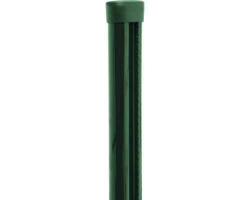 Plotový sloupek PILECKÝ Pilclip Zn + PVC kulatý 230 cm Ø 48 mm s montážní lištou zelený