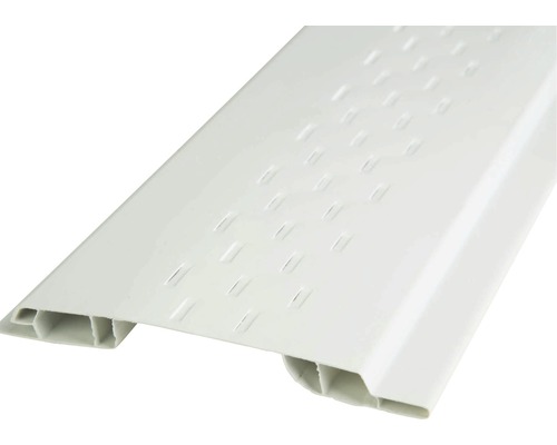 Profil pro plastové palubky ventilační 3000 x 115 x 9 mm bílý Plastová okapní deska s větracími otvory